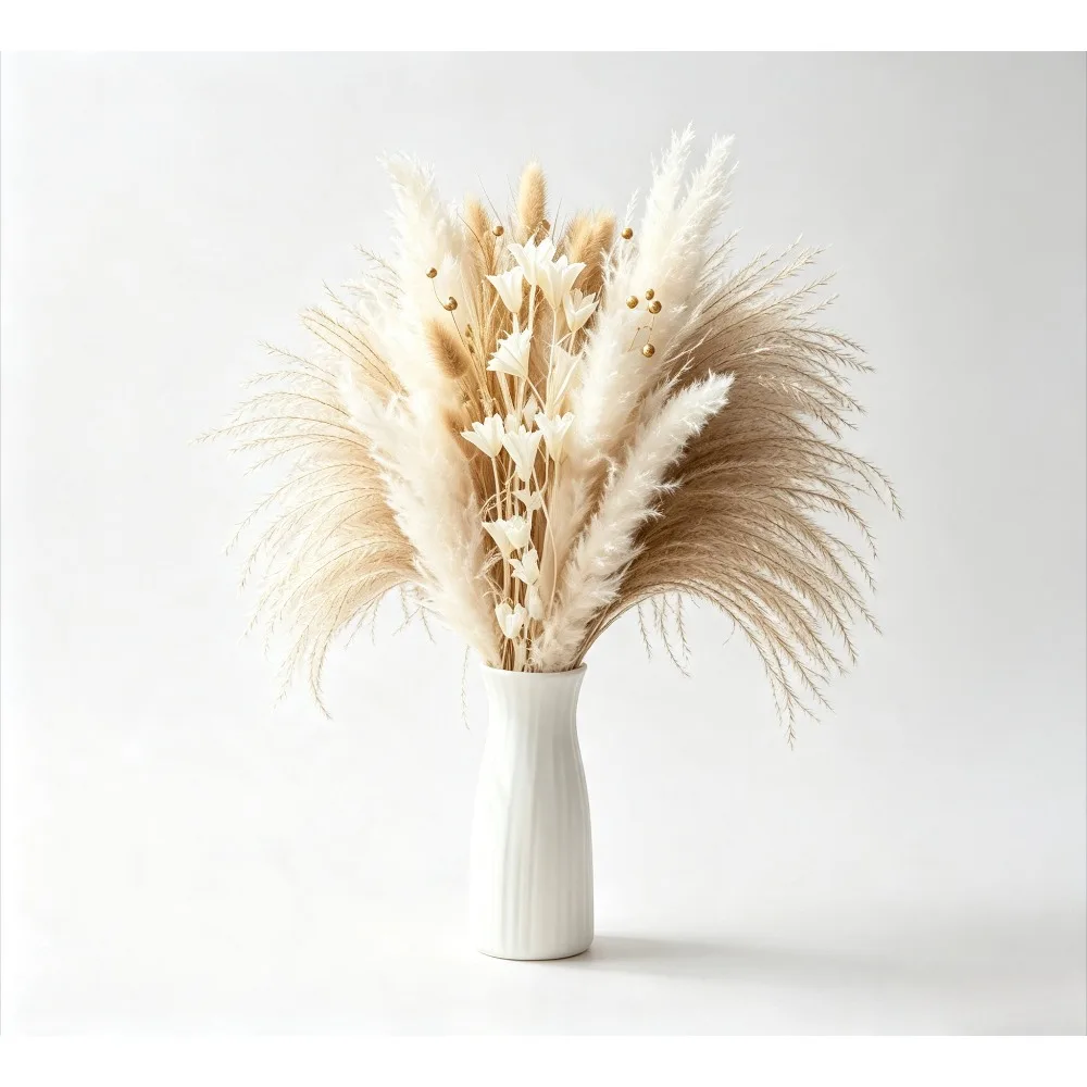 Natural hay bouquet, bohemian home decoration, suitable for Christmas, Halloween, Thanksgiving, Valentine's Day, decoration