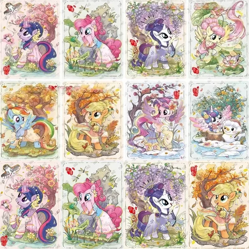 Tarjetas Coleccionables KAYOU My Little Pony, Paquete Bright Moon Vol.7 SGR, Fluttershy, Pinkie Pie, Juego Completo Individual