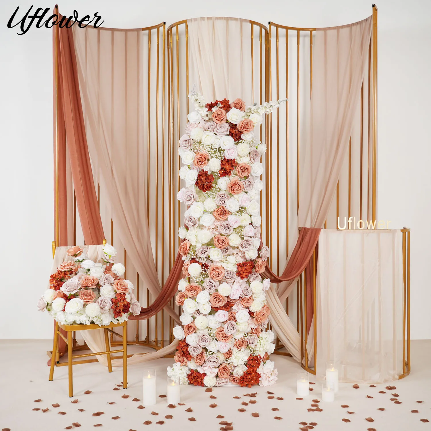 

Искусственные цветы Uflower из серии «Ретро-Осень» для декора свадебных арок, цветочных композиций, для улицы и помещений, реквизит для вечеринок, цветочная стена