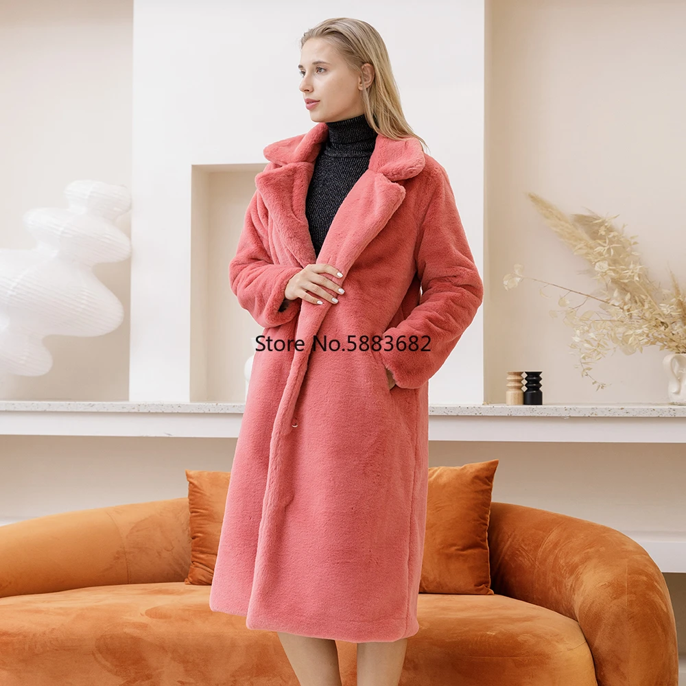 Nuove donne lungo allentato inverno cappotto di pelliccia sintetica morbido donne Street Style cappotti in ecopelle