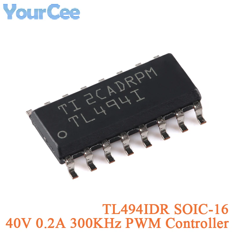 5Pcs/2Pcs TL494IDR SOIC-16 TL494I 40V 0.2A 300KHz PWM Controller Chip