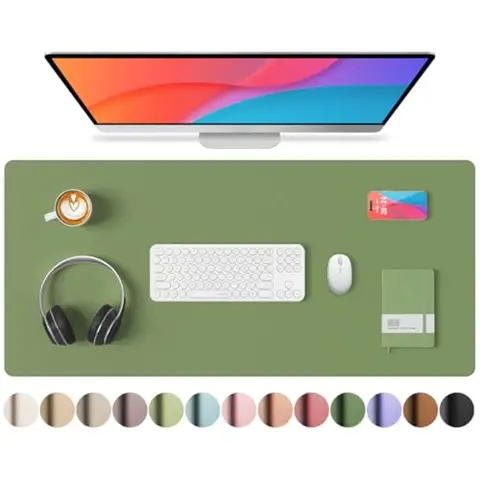 Deri Masaüstü Koruyucu Uzun Mouse Pad Kaymaz Bilgisayar Matı PU Deri Masaüstü Matı Ev ve Ofis İçin Su Geçirmez Kucaklama Boyutu