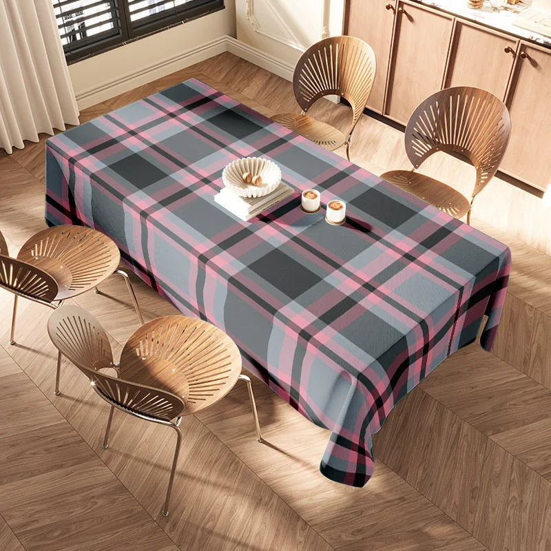 مفرش المائدة الحديثة منقوشة أسود أحمر أبيض متقلب غرفة الطعام ديكور القماش للديكور المنزل غطاء الطعام حجم للتخصيص #2