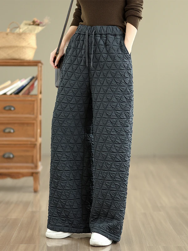 

Модные повседневные широкие брюки больших размеров, удобные теплые брендовые женские зимние брюки, Новое поступление, универсальные свободные хлопковые брюки...