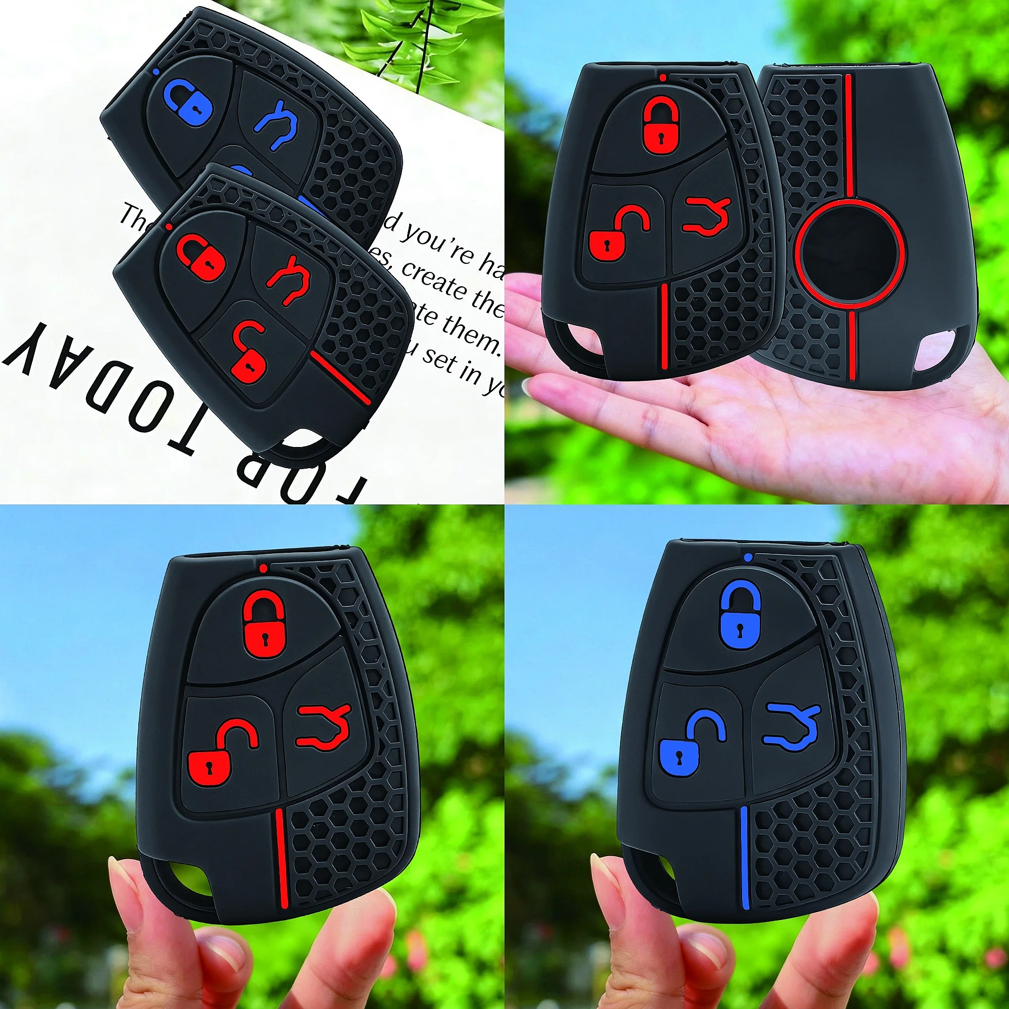 Car Key Fob Cover For Mercedes-Benz W211 W202 W210 W208 W203 Auto Key Shell Remote Key Cover
