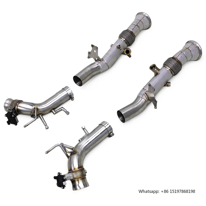 

OEM-клапанные выхлопные трубы Catback для Ferrari 296 GTB V6 3.0T 2021-2024, прямая выхлопная труба из нержавеющей стали с теплозащитным кожухом