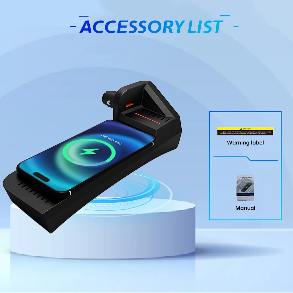 Беспроводное автомобильное зарядное устройство QI для Audi A3 8V S3 2014-2020 15 Вт, быстрая зарядка OEM, подходит с держателем для телефона, автомобильные аксессуары