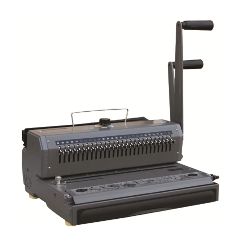 Electric 3:1 Double Wire and Plastic Comb Binding Machine 2 in 1 with Foot Pedal