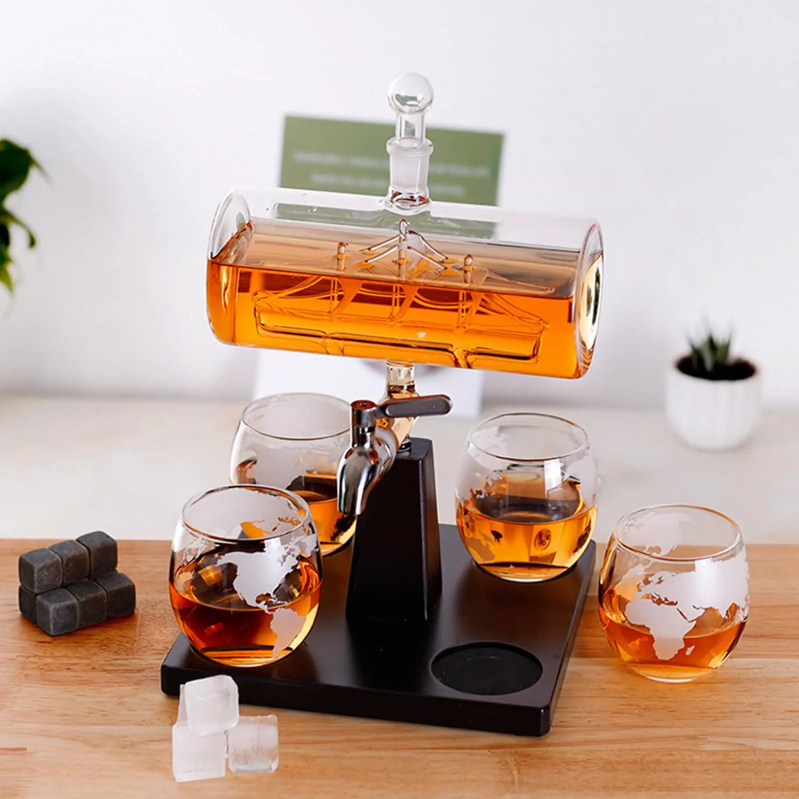 1000ml Whisky Decanter Set Decanter,Beverage Drink Liquor Dispenser