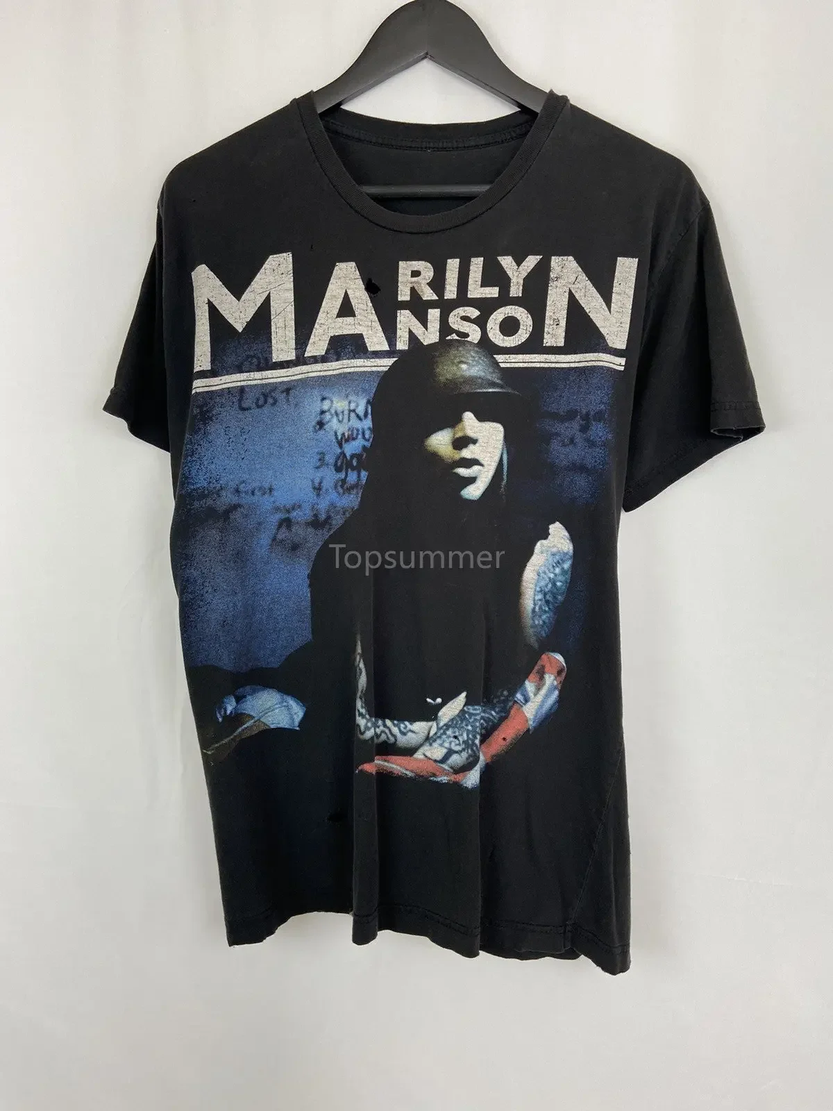 Men T Shirt Vintage Marilyn Manson Band T Shirt