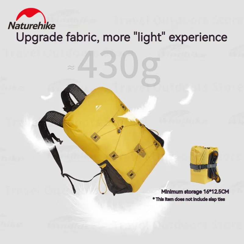 Imagem -02 - Naturehike-bolsa de Acampamento Impermeável 25l Ultraleve 70d Nylon Mochila Esportiva Tpu Alça de Ombro Respirável Bolsa de Caminhada Portátil 430g