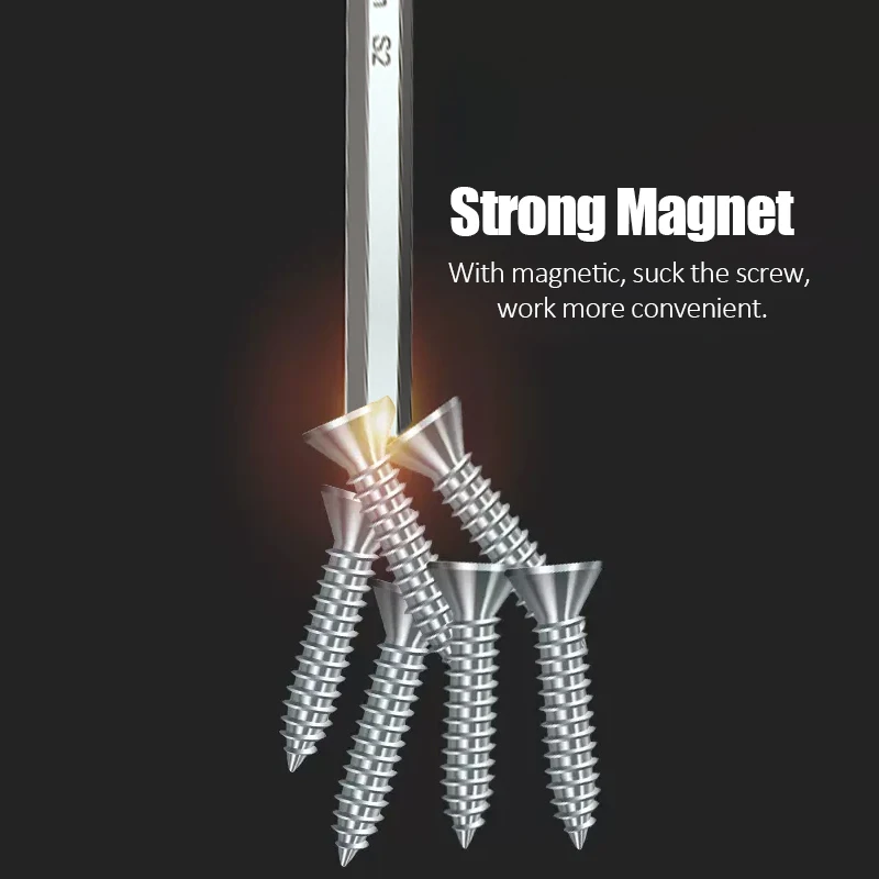 LAOA-Destornillador hexagonal de 1 piezas, destornillador de cabeza esférica con magnetismo, destornilladores de cabeza plana, Mango antideslizante