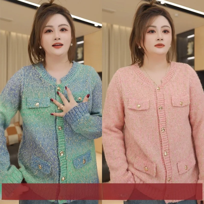 

Faionable Thiened adient Color Women's Sweater Cardigan Autumn Winter Warmth Heating ort Loose Fit Nylon Acrylic Poly...