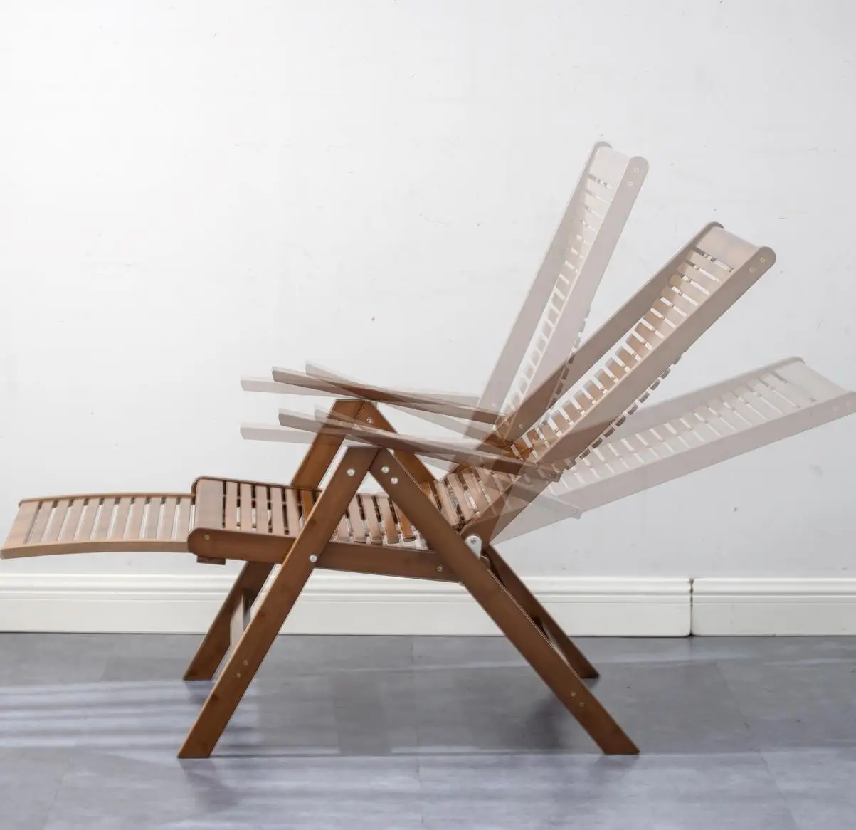 للطي الخيزران كرسي كرسي شرفة المنزل الترفيه كسول كرسي استلقاء للتشمس استراحة الغداء المسنين سهلة الظهر كرسي قابل للتعديل #1