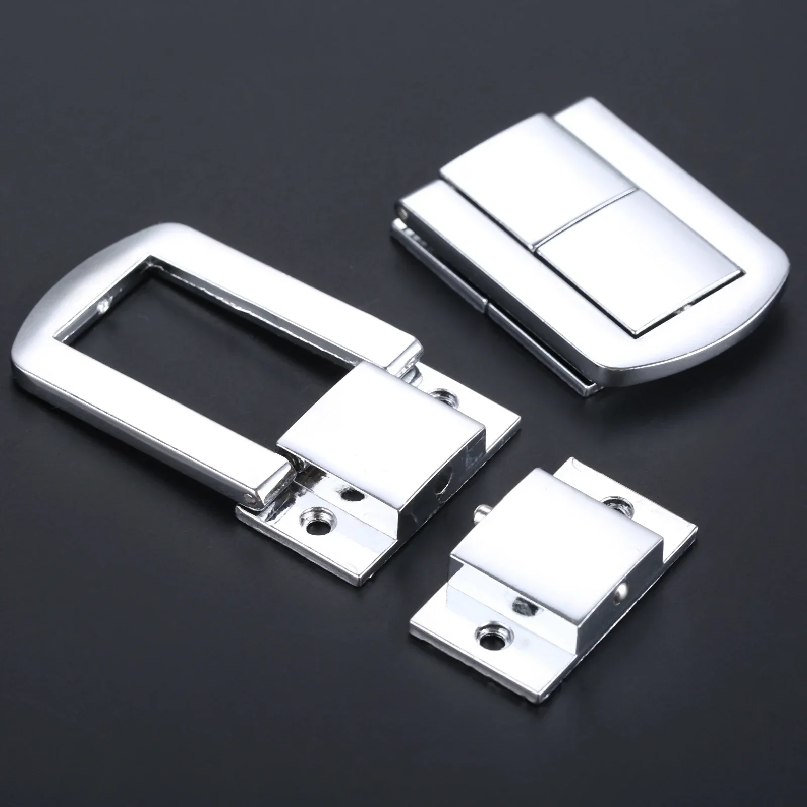 2Pcs 43x32m Vintage Square Hasps Lock Zinc Alloy Buckle Catch Latches Luggage Jewelry Gift Box Suitcase Hardware Accessories