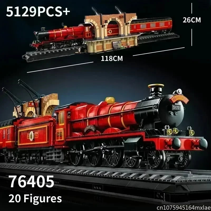 Collector's Edition 5129PCS 118CM Hogiwartsed Express Train Building Bricks Set with Minifigis Toys For Adults Gift