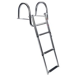 Boat Accessories 3 Step Stainless Steel Boat Boarding Telescoping Ladder Sliding folding swimming Launching ladder