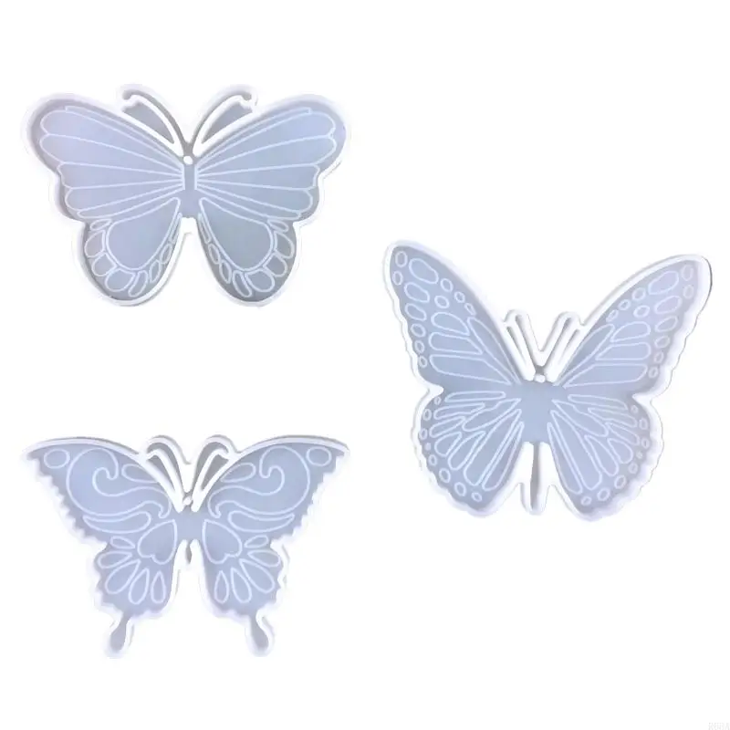 R66A for Butterfly Pendants Crystal Epoxy Mold Handmade Keychain Resin Silicone Mould DIY Crafts Jewelry Wall Decoration Moul