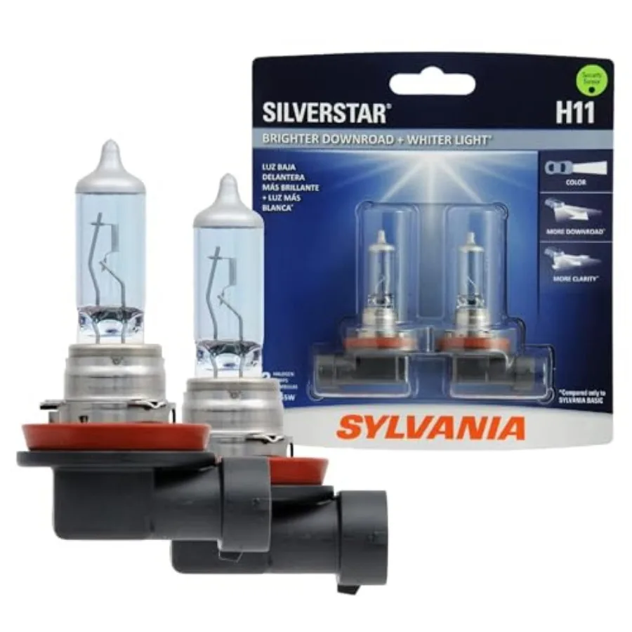 

Лампа H11 SilverStar - высокопроизводительная галогенная лампа для фар дальнего, ближнего света и противотуманных фар, более яркая, с W-эффектом.