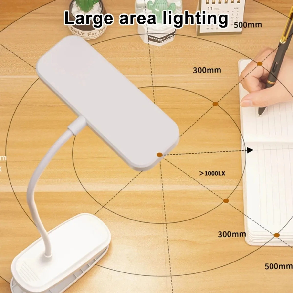 360° Flexible Study Table Lamp with Clip USB Dimmable Night Desk Lamp Bedside Night Light for Bedroom Study Reading Office Work