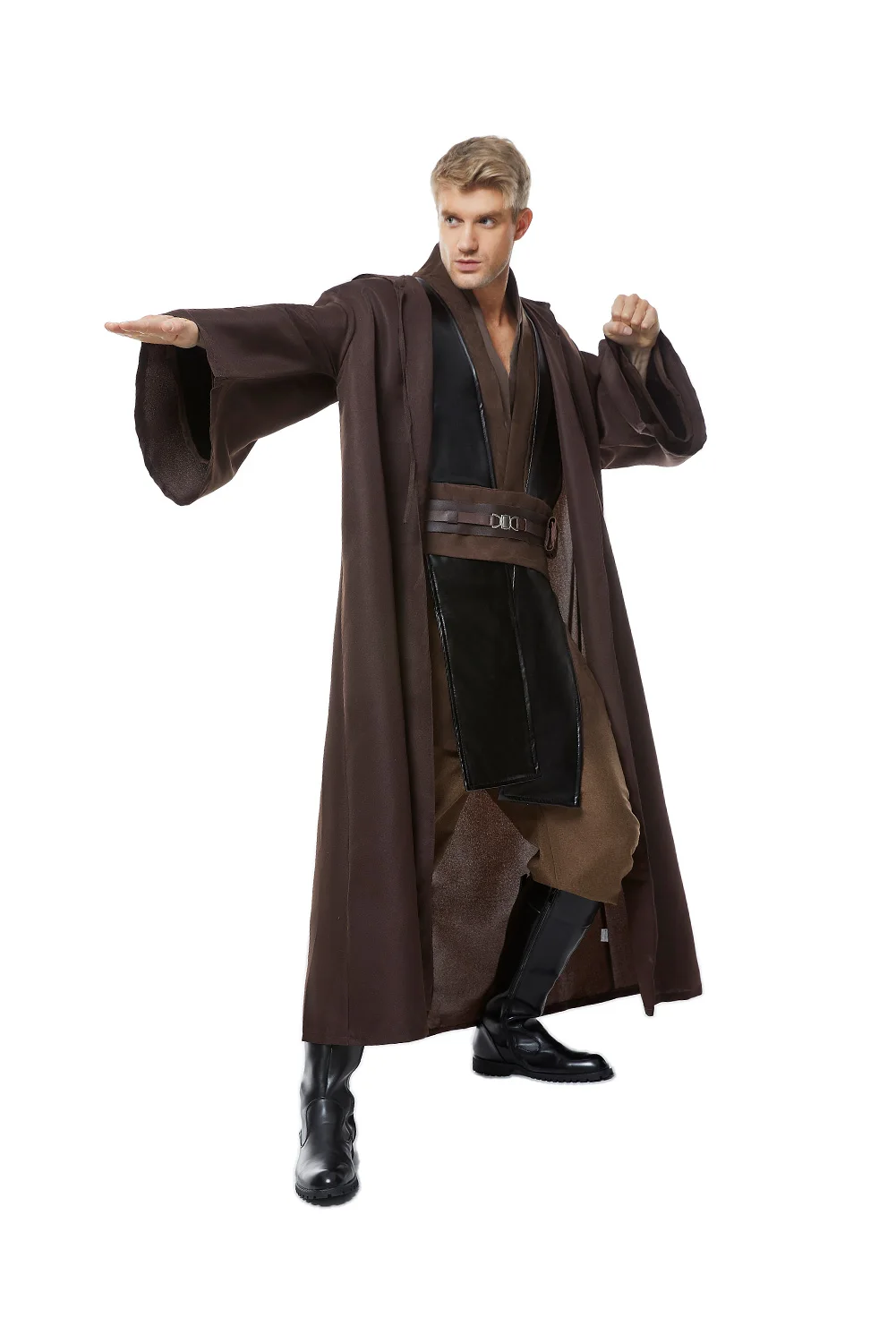 Anakin Skywalker Cosplay Costume Brown Uniform Cloak Outfits Fantasia Men Halloween Cainival Party Disguise Clothes