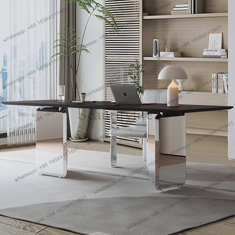 FG Computer Display Office Desk Minimalist Design Standing Reception Office Desk Nordic Crafts Meuble Bureau Commercial Furnitur