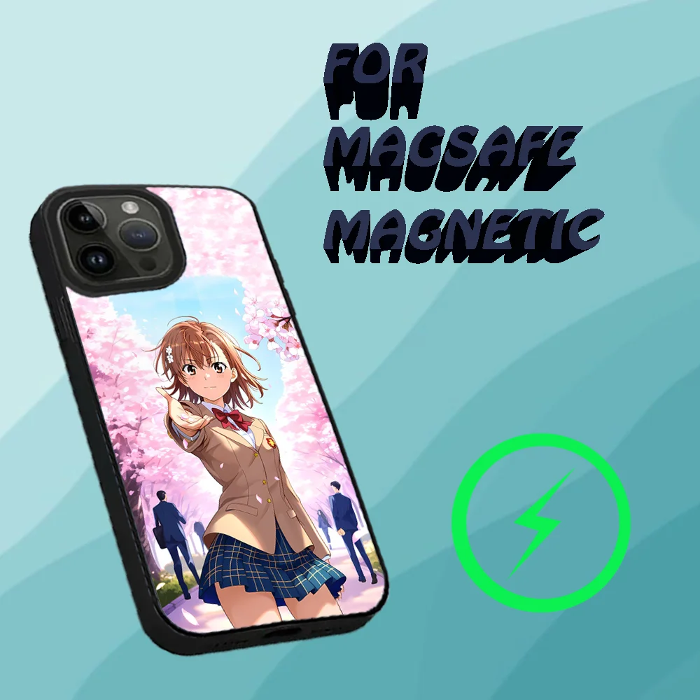 M-Misaka Mikoto Cute Anime Phone Case For iPhone 16,15,14,13,12,11,Plus,Pro,Max Mini Magsafe Magnetic Wireless Charging