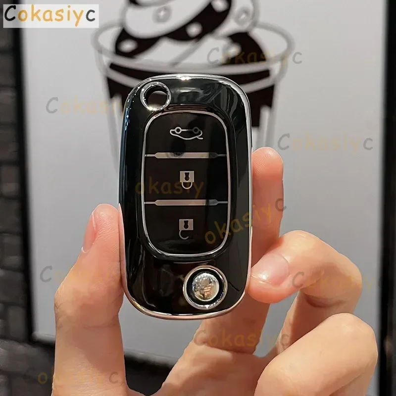 3 Buttons TPU Key Case Cover for LADA Vesta Granta XRay Kalina Priora Sedan Sport for Renault Fluence Clio Megane for Mercedes