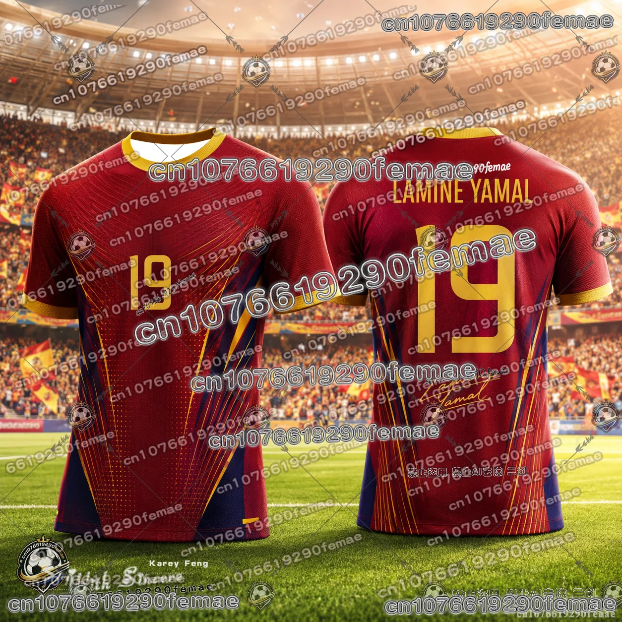 Summer New Lamine Yamal Football Fan Shirt Special Edition Sports Jersey Daily Outdoor Breathable Quick Dry Top Kids Adults