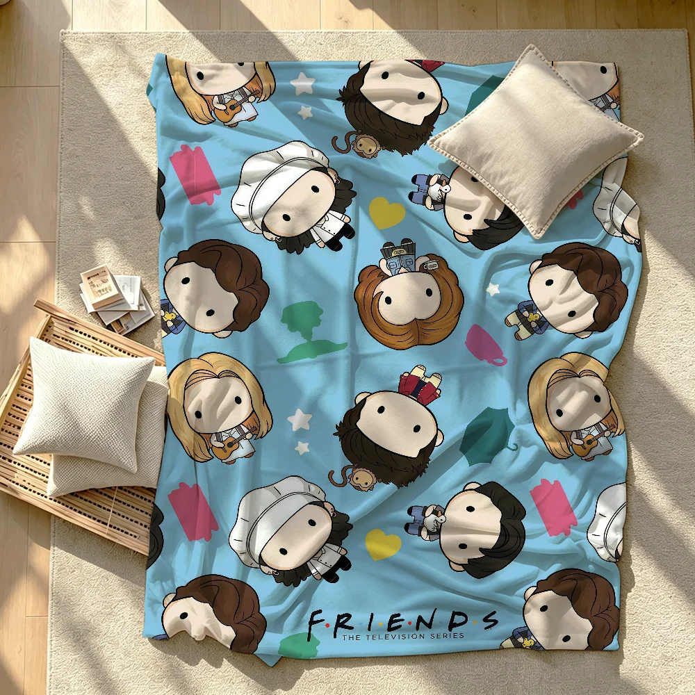 Comedy TV F-Friends Cartoon Blanket Soft Warm And Thick Perfect For Bedroom Living Room Bed Sofa Camping Picnic Office Gift