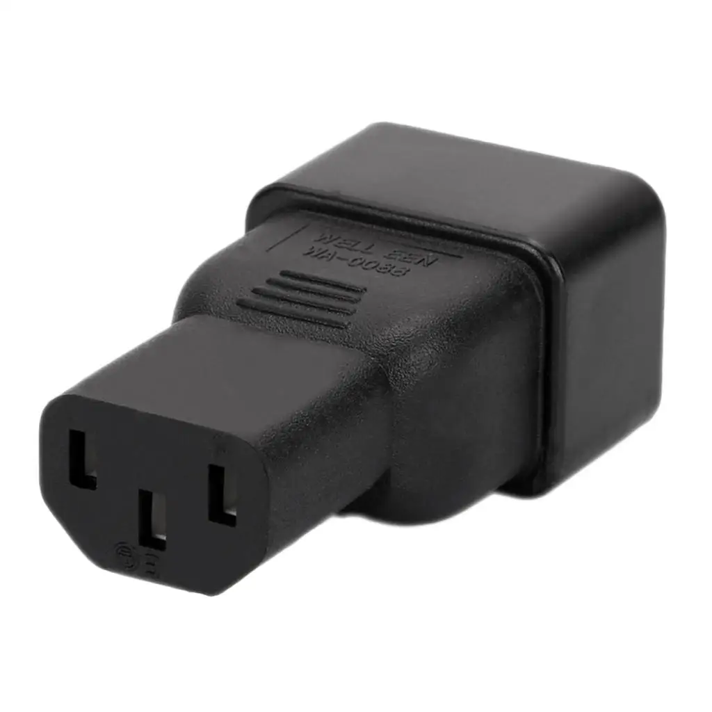 IEC 320 Connector Adapter Straight AC Rewirable Black PVC Plug for Power Supply PC Electronics