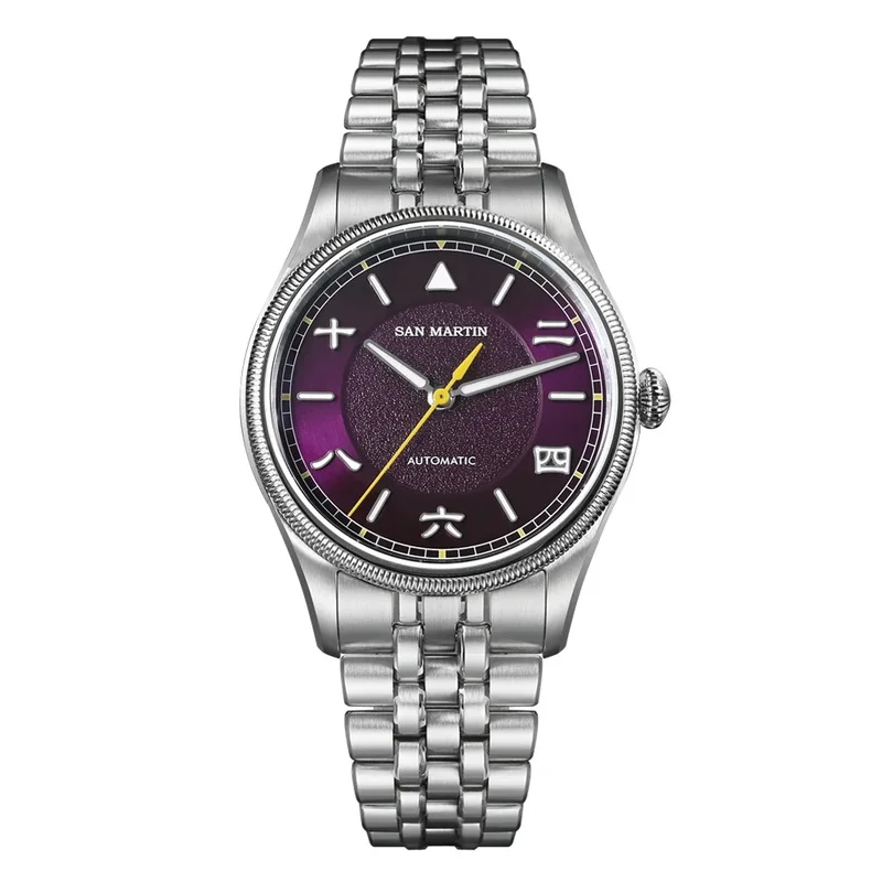 San Martin SN0033GC 39.5mm Men Pilot Watch YN55 Automatic Mechanical Aviation Watches Chinese Style Original Design Field Reloj