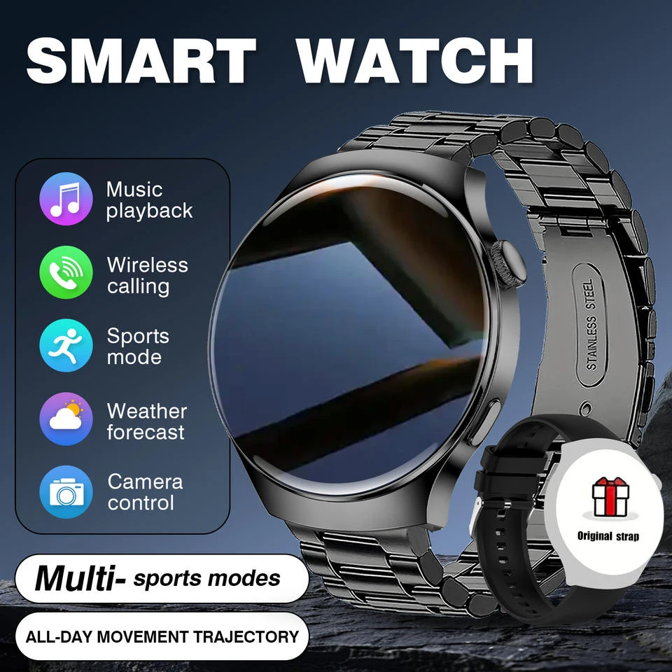 

2025 New Bluetooth Call Smart Watch Men For Men HD AMOLED HD Large Screen Heart Rate NFC IP68 Waterproof GPS Sports Watch Gift