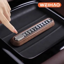 Walnut Temporary Parking Number Plate For Mercedes Benz BMW Audi Phone Mobile License Plate Car Mobile Card Can Hide Male