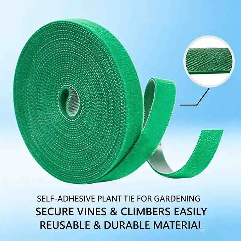 Soft Reusable Green Plant Velcro Tie Adjustable Self Adhesive Binding Tape No Hurt Vine Stem Garden Climbing Plant Fixing Strap