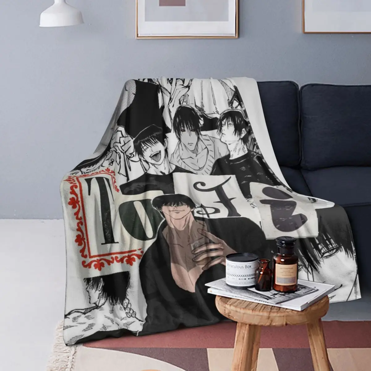 

T-Toji Fushiguros манга нож одеяла мягкие теплые фланелевые одеяла для кровати гостиная пикник путешествия домашний диван