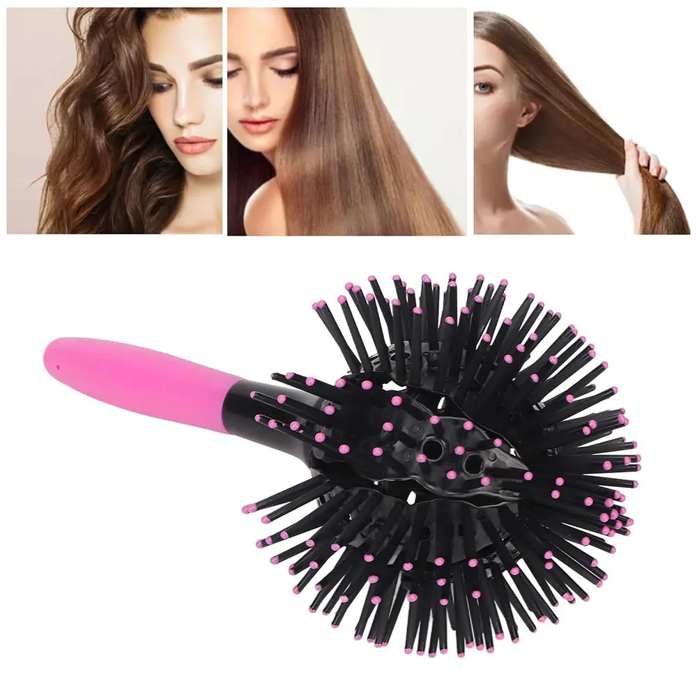 Multifunctional Creative Air Style Curly Hair Ball Shaped Comb 3d Positioning Massage Comb Heat Resistant Hair Comb