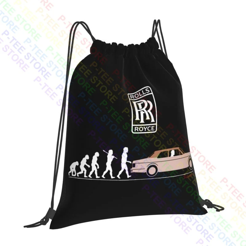 Evolution Of Man Rolls Royce Silver Spirit Drawstring Bags Gym Bag School Portable Sports Bag Outdoor Running