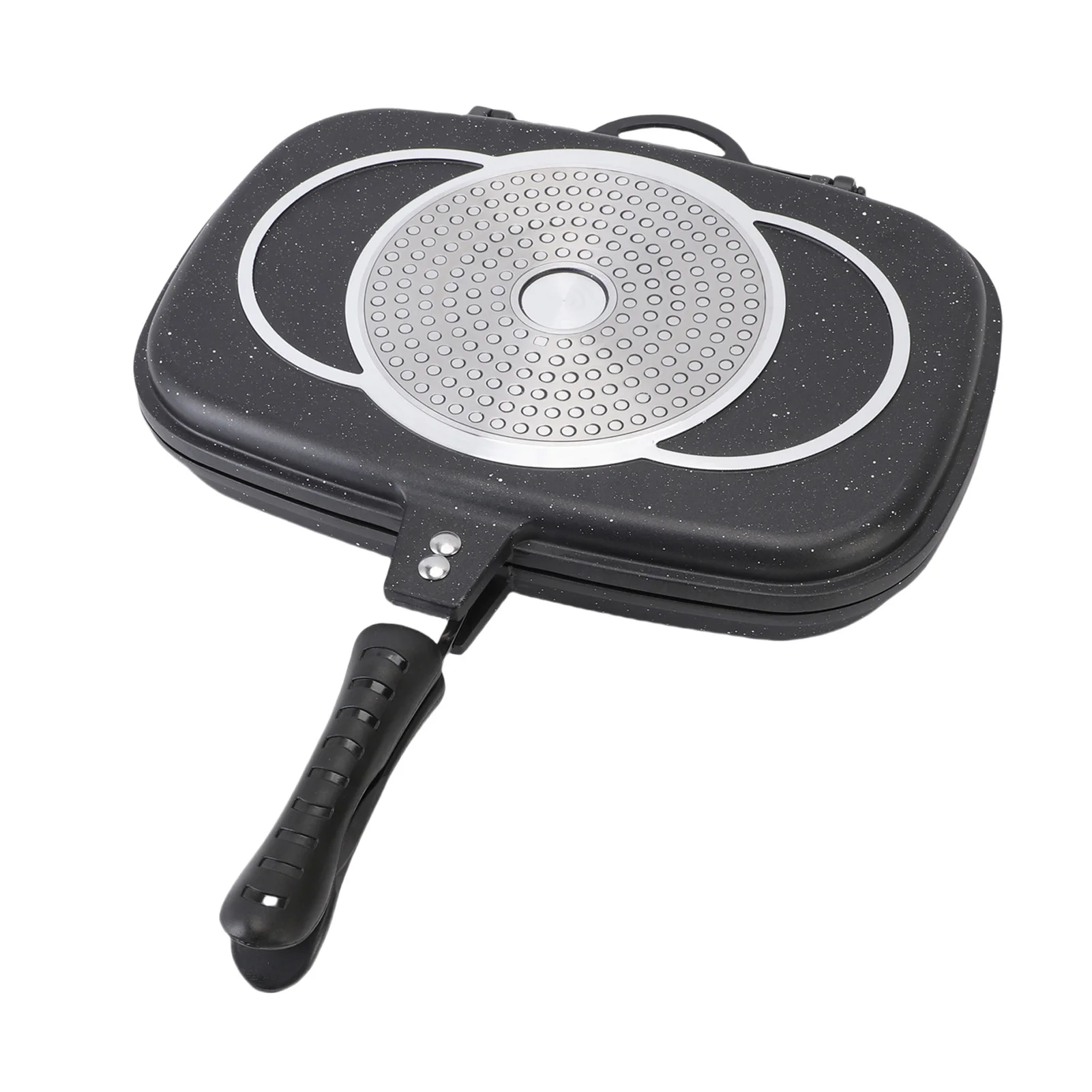 

Двусторонняя сковорода с антипригарным покрытием, равномерная сковорода-гриль с подогревом для газовой плиты, кухонные принадлежности, двухсторонняя сковорода