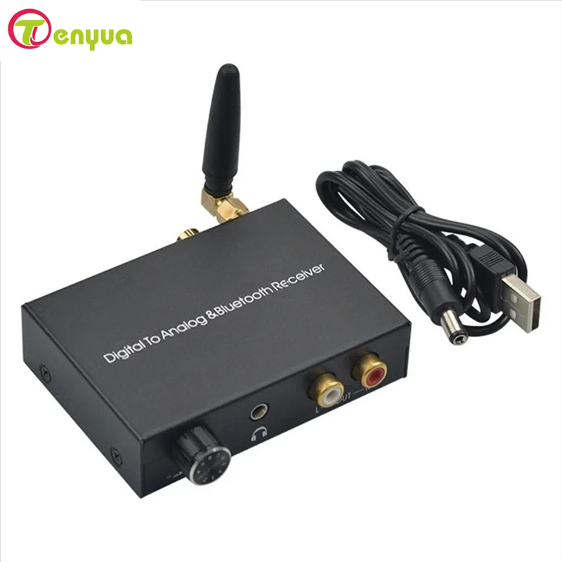 DAC & BT 5.0 192Khz/24Bit Hifi Digital To Analog Converter RCA 3.5Mm Jack Headphone Optical Coaxial Output For PS5