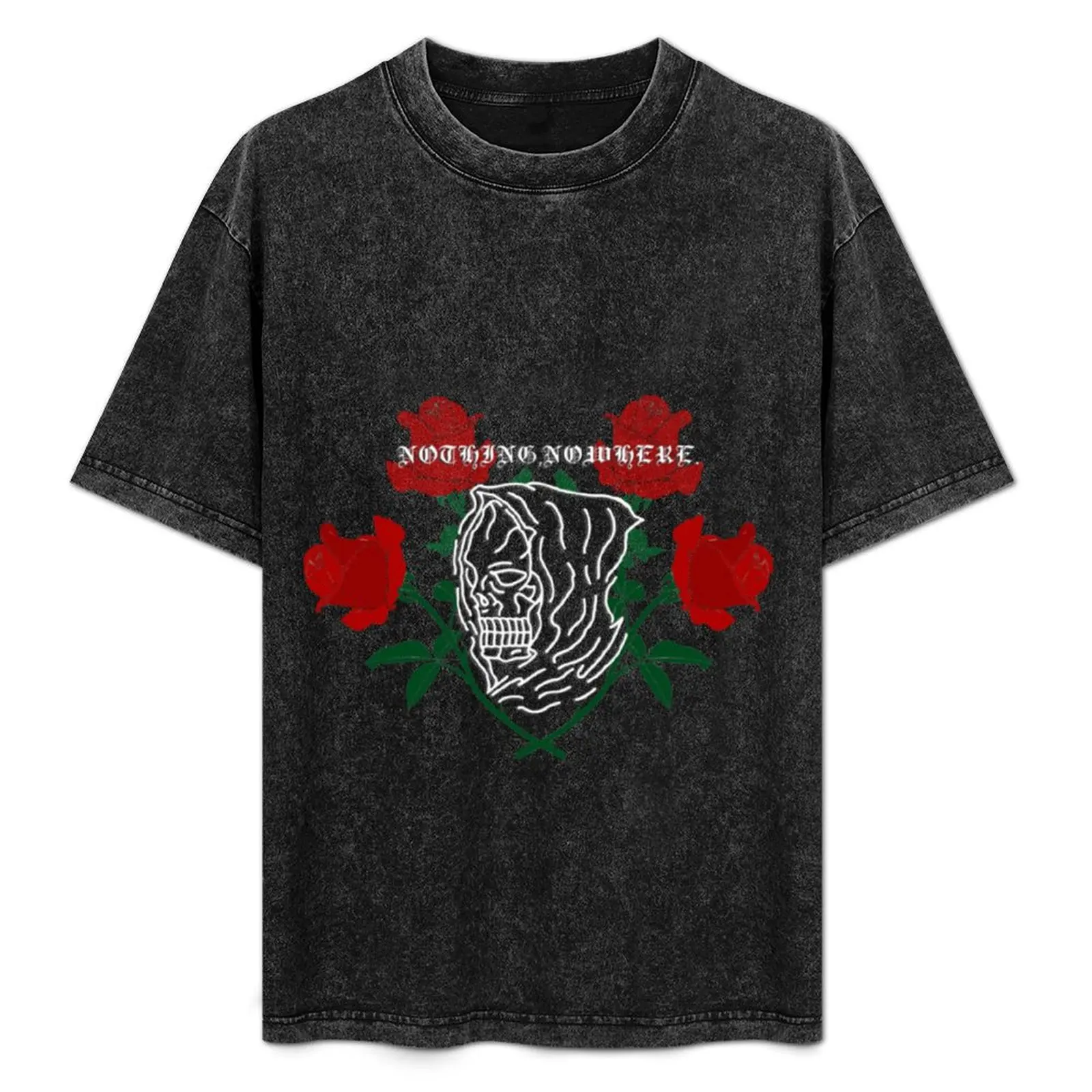 

nothing,nowhere. Logo Design Classic T-Shirt Soft Stretch Short Sleeve Top