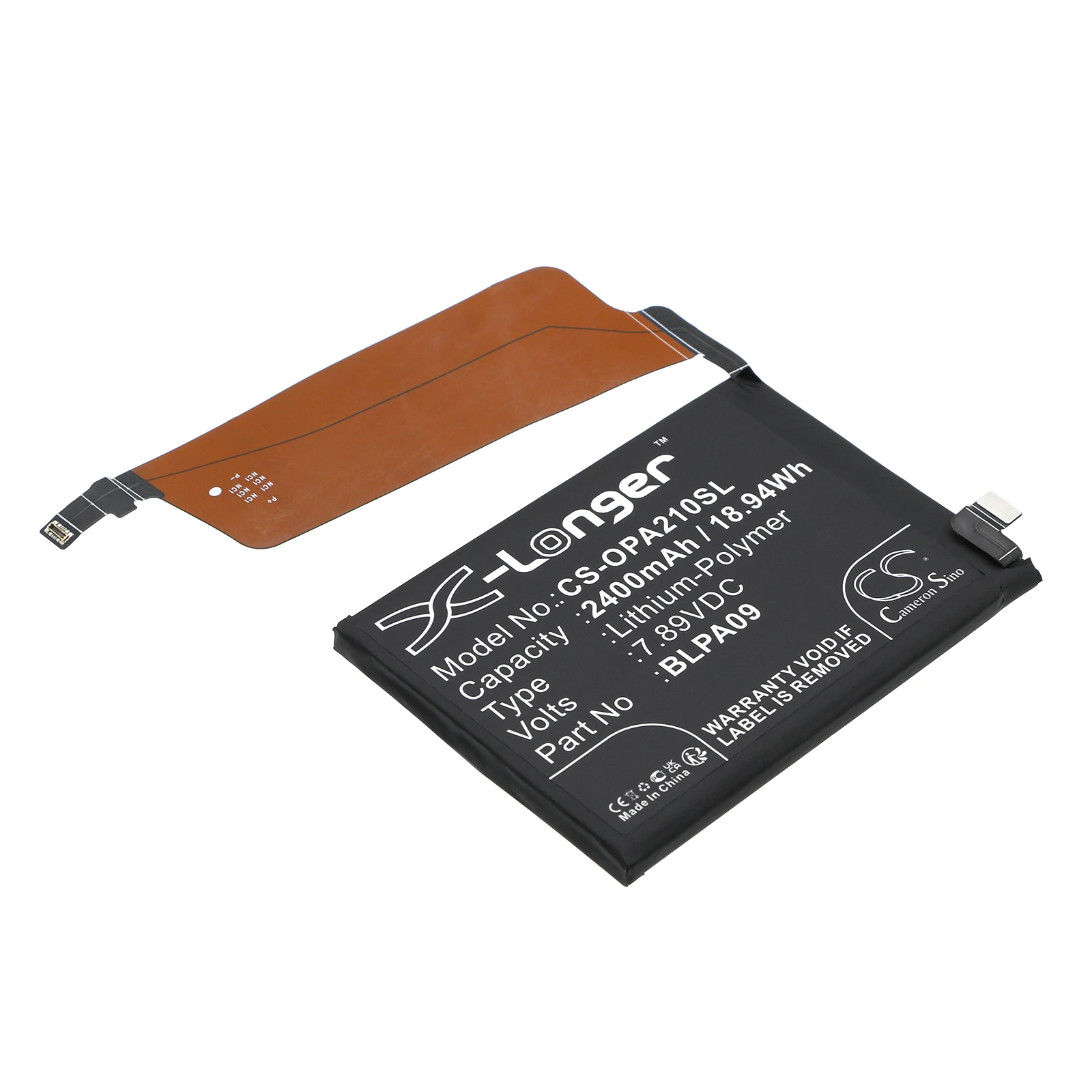 

Mobile, SmartPhone 2400mAh Battery for Oneplus Ace 2 Pro BLPA09