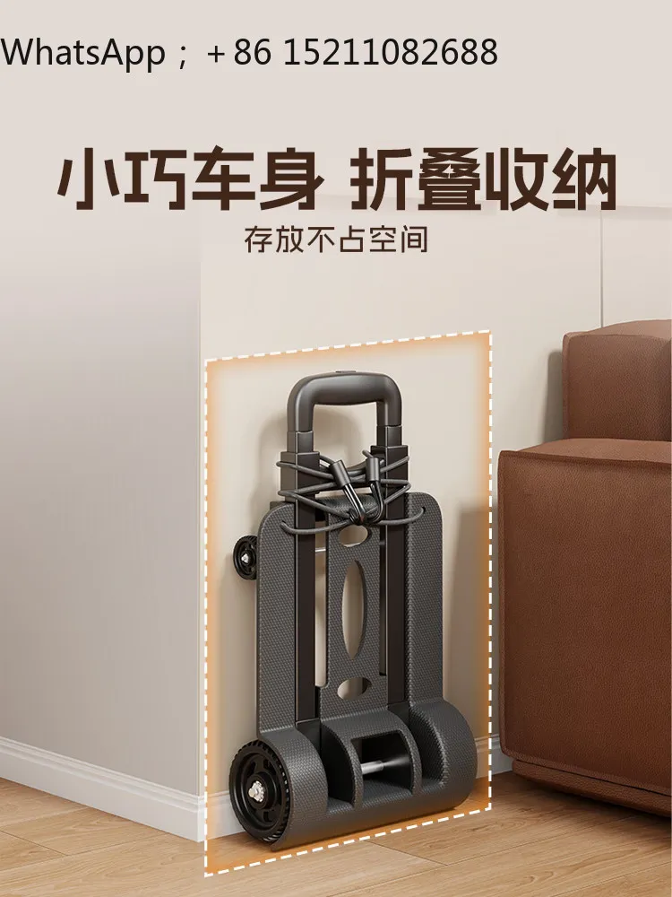 LLY household portable trolley foldable luggage truck shopping for express delivery trolley