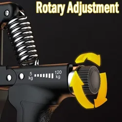Entrenador de agarre ajustable para fuerza con expansor de dedos
