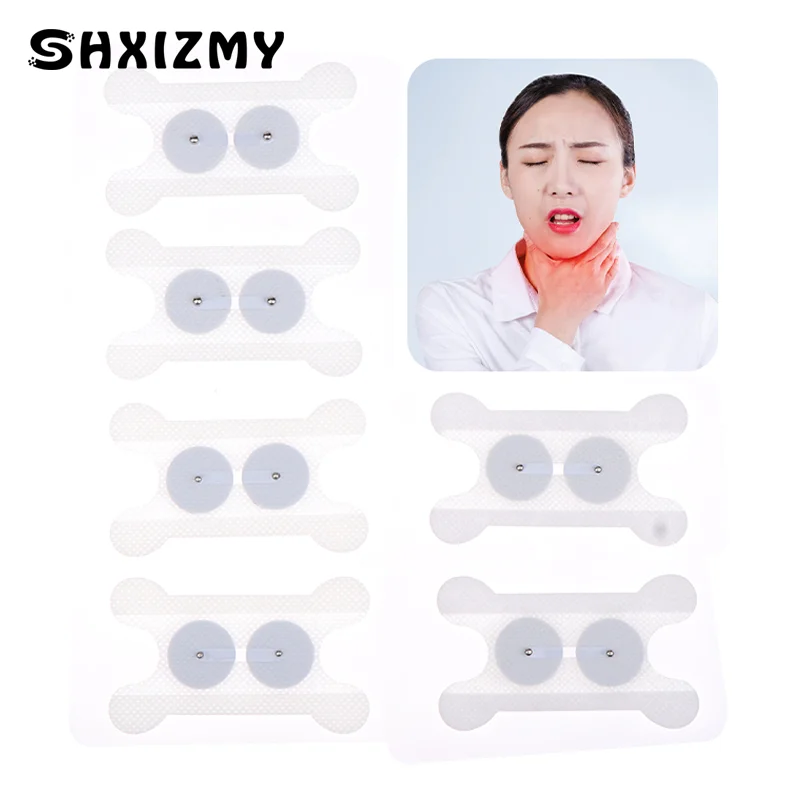 Throat Electrode Pads Electrostimulation Patches Self Adhesive Electrodes Physiotherapy Massager Nerve Muscle Stimulator