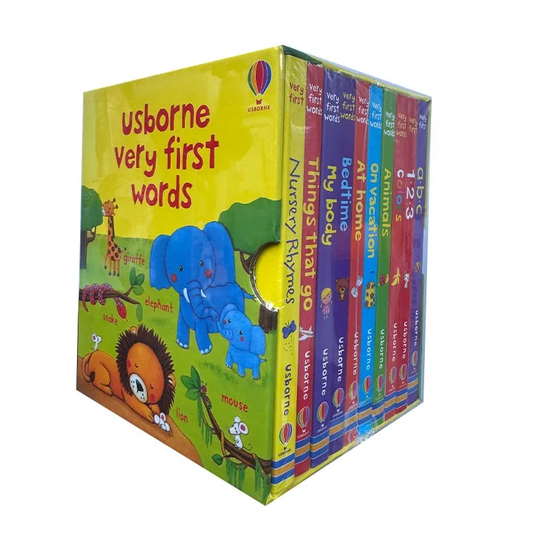 

10 книг Usborne, английский картон, очень первые слова, просветительские детские книги