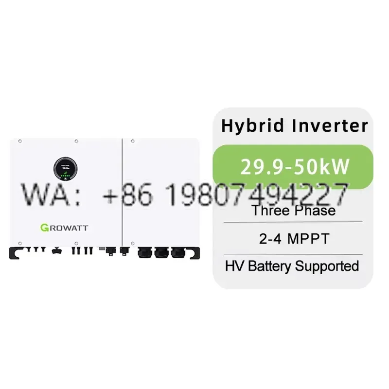 for Growatt Hybrid Inverter WIT 29.9-50K-XHU Three Phase Solar System 150V Input 98.1% Efficiency