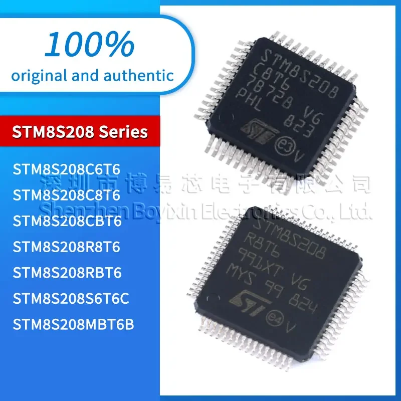 

Original genuine STM8S208C6T6 STM8S208C8T6 STM8S208CBT6 STM8S208MBT6B STM8S208R8T6 STM8S208RBT6 STM8S208S6T6C LQFP