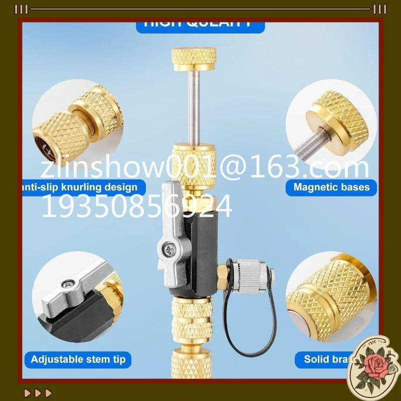 1/4 and 5/16 inch air conditioners, visual valve core removal tool, adapter