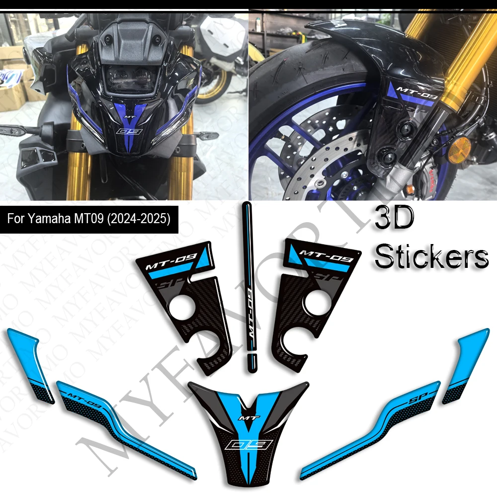 

For Yamaha MT-09 MT09 MT 09 SP Motorcycle Tank Pad Gas Fuel Oil Kit Fairing Front Fender Protector Stickers Decals 2024 2025